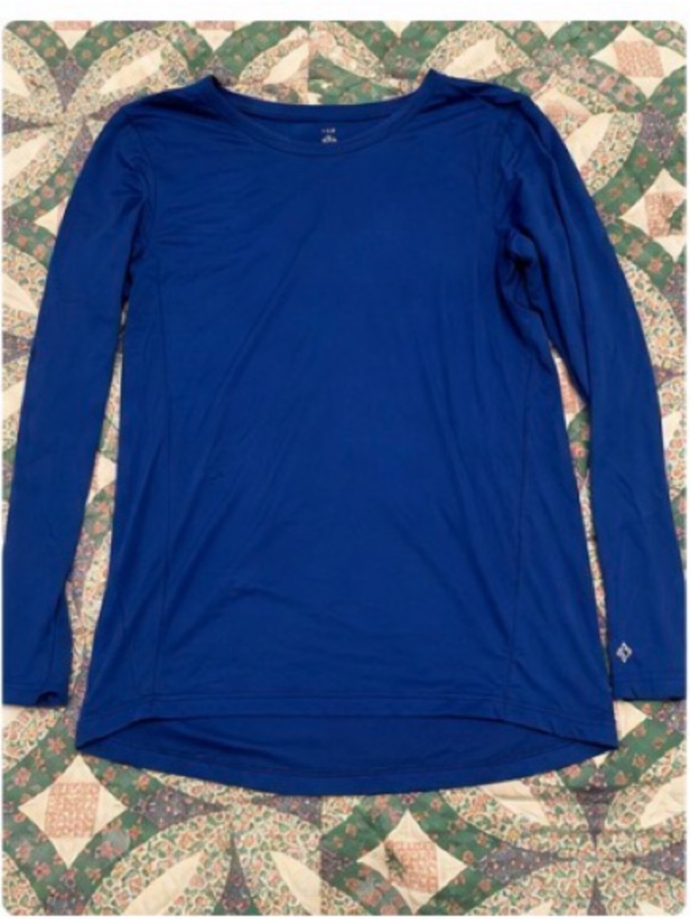 Women’s Long-Sleeve Crew Neck under Scrub Top - Blue